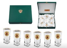 Набор стопок для водки «BOHEMIA GOLD»