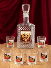 Набор для водки со штофом "РОССИЙСКИЙ-4"