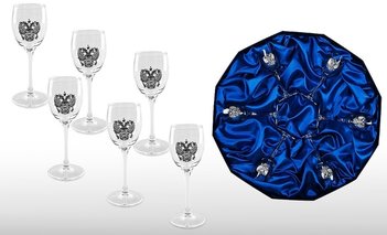 Рюмки с накладками из металла