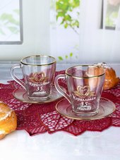 Чайный набор Коралловая свадьба парные подарки на годовщину
