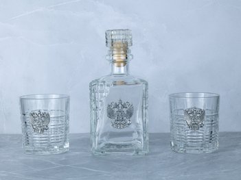Набор стаканов для виски со штофом «РОССИЙСКАЯ ИМПЕРИЯ»