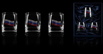 Набор стаканов для виски «ФЛАГ РОССИИ»
