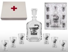 Набор для водки со штофом «PRESENTE MEDICO NIHIL NOCET»