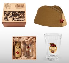 Подарочный набор с пилоткой «ПОСЫЛКА НА ФРОНТ»