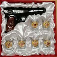 Набор стопок со штофом «РУССКАЯ РУЛЕТКА»