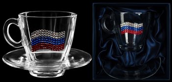 Подарочная чайная пара «ФЛАГ РОССИИ»