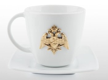 Чайная пара фарфоровая «РОСГВАРДИЯ»