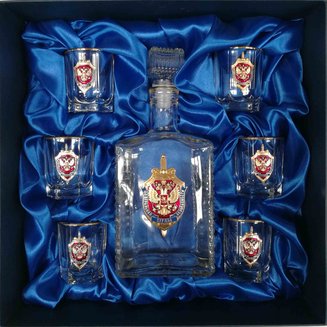 Набор для водки со штофом «Чекист»