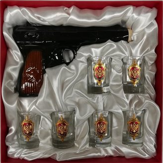 Набор для водки со штофом «РУССКАЯ РУЛЕТКА для ФСБ»