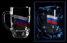 Подарочная кружка для кваса «Флаг России»