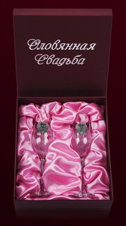 "ОЛОВЯННАЯ СВАДЬБА-2" фужеры на 10 лет свадьбы