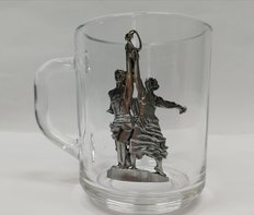 Чайная кружка подарочная «Рабочий и колхозница»
